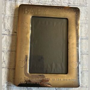 BABY FRAME THE ABC OF LIFE BRONZE SHINY WITH HEARTS
